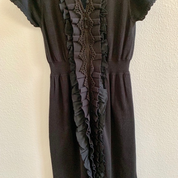 Nanette Lepore Knitted Ruffle Dress Sz S - Picture 4 of 7